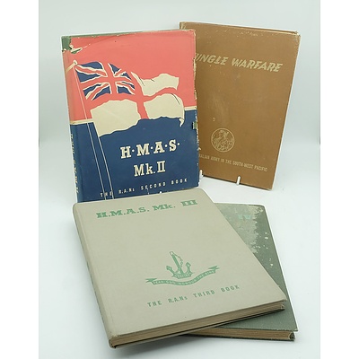 A Group of Vintage Australian War Memorial Publications, Including Jungle Ware With The Australian Army In The South-West Pacific, H.M.A.S Mk.II and More