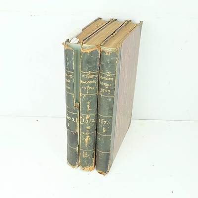 Three Volumes Of The Illustrated London News 1872-1873
