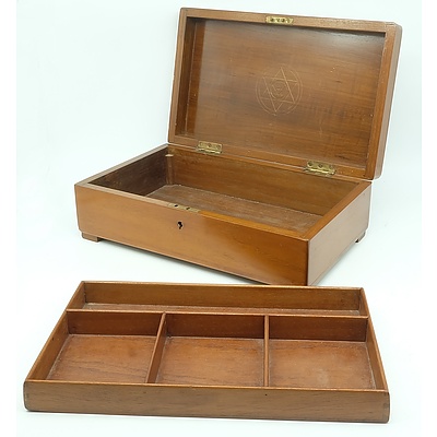 Antique English Maple Writing Box
