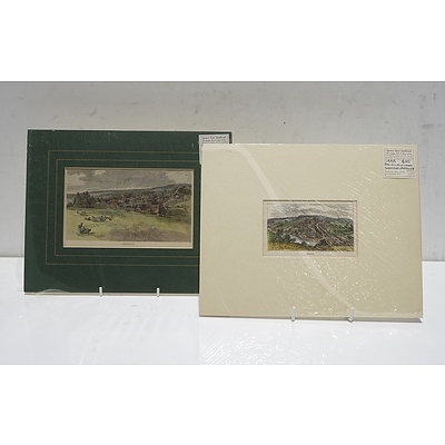 Two Late Victorian Hand Coloured Engravings, Armidale and Berwick