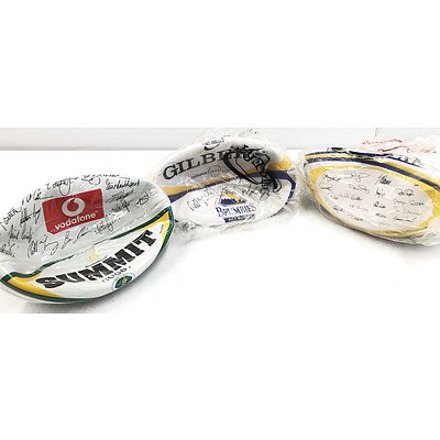 Fourteen Rugby Union Footballs, including Limited Edition & Signed Footballs