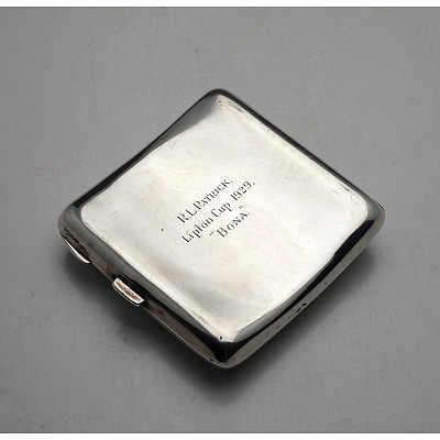 Monogrammed Sterling Silver Cigarette Case 100g