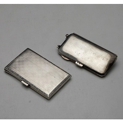 Two Sterling Silver Cigarette Cases, Including Birmingham 1914 109g