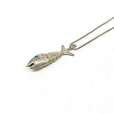 Silver Fish Pendant Necklace