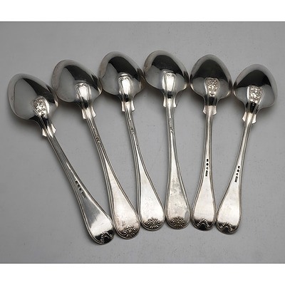 Six Compiled Swedish Silver Serving Spoons, Including Three A Johanson 1877 381g