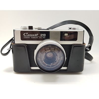 Canon Canonet 28 Camera with 40mm 1:2.8 Canon / Seiko Lense