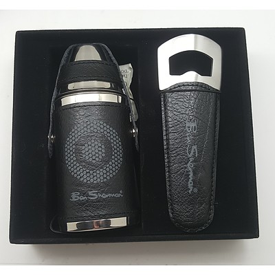 Ben Sherman Gift Pack with Hip Flask and Bottle Opener