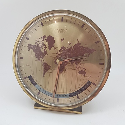Mid Century Kienzle World Time Desk Clock