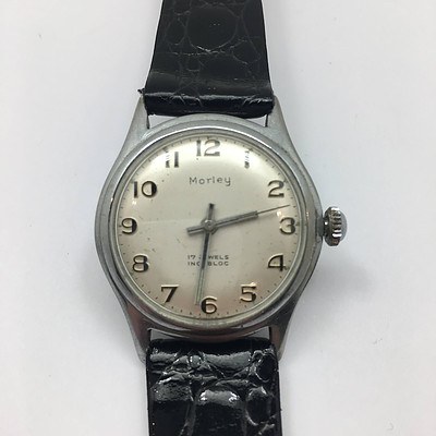 1950's Morley Wrist Watch - Manual Wind with Leather Band