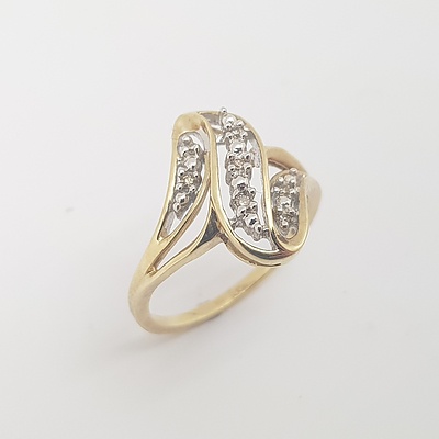 10ct Yellow Gold and Diamond Ring