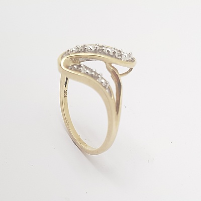 10ct Yellow Gold and Diamond Ring