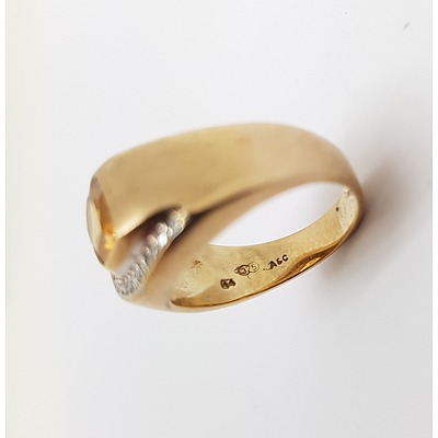 9ct Yellow Gold, Citrine and Diamond Ring made by Angus and Coote Jewellers
