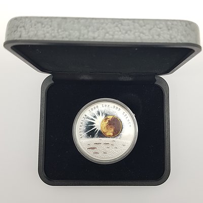 The Australian 2000 1oz Silver Millennium Dollar Coloured Proof Coin with Certificate of Authenticity