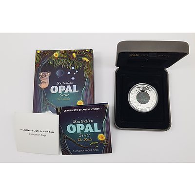 2012 Australian Opal Series Proof Coin - The Koala $1 Silver Proof Coin with Australian Opal Detail
