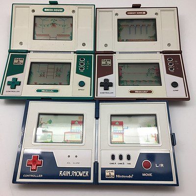 Collection of Nintendo Game and Watch Handheld Games - Circa 1980's