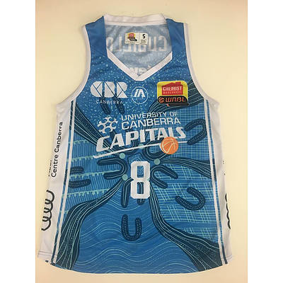 Abby Cubillo #8-  UC Capitals 2018 Indigenous Jersey - Match Worn