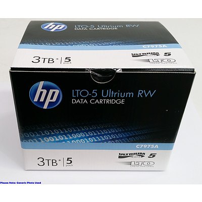 HP (C7975A) LTO-5 Ultrium RW 3TB Data Cartridges - Lot of 16 *BRAND NEW RRP over $700
