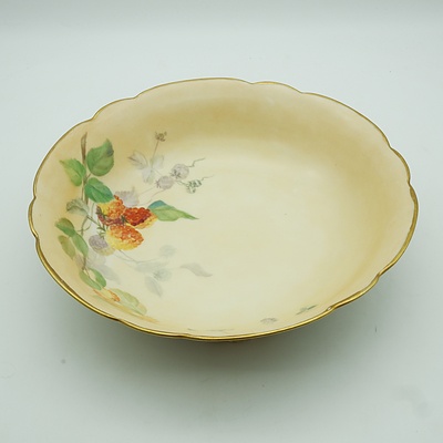 Limoges Bowl with Painted Fruit Motif