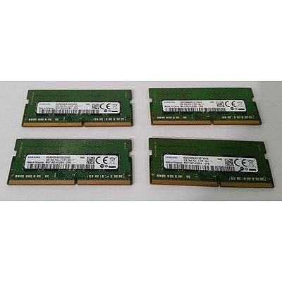 Samsung (M471A5143EB0-CPB) DDR4 4GB SODIMM RAM Module - Lot of Four RRP: $480