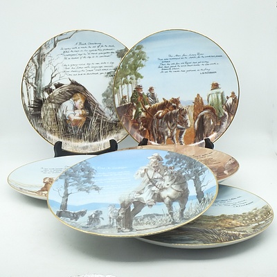 Six Limited Edition Moliver Collection Banjo Paterson Plates
