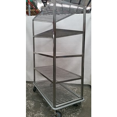 Heavy Duty Mobile Commercial Stainless Steel Gastronomy Cart