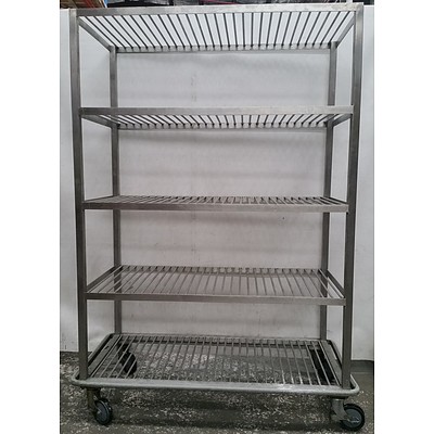Heavy Duty Mobile Commercial Stainless Steel Gastronomy Cart