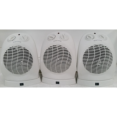 Homemaker 2000 Watt Oscillating Fan Heaters - Lot of Three