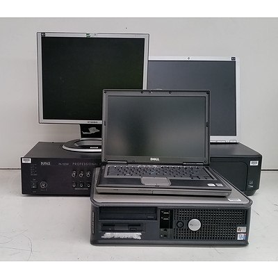 Bulk Lot of Assorted IT/AV Equipment - Computers, Printers and Amplifier