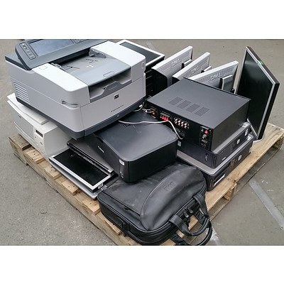 Bulk Lot of Assorted IT/AV Equipment - Computers, Printers and Amplifier