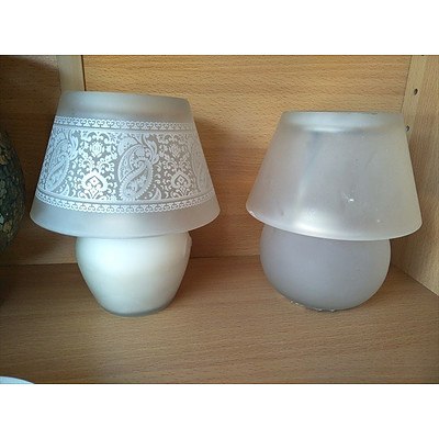 Assorted candle vases/holders