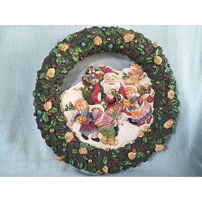 Christmas Wreath and 3 ornaments