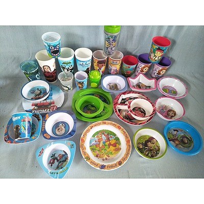 Assorted kids melamine plates/bowls/cups/bottles