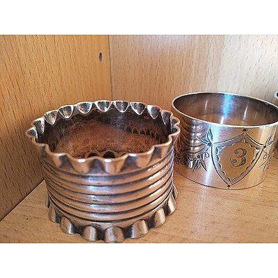 5 x silver plated napkin rings