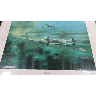 Collection of WW2 Offset Prints and other Aircraft items -5 Pieces