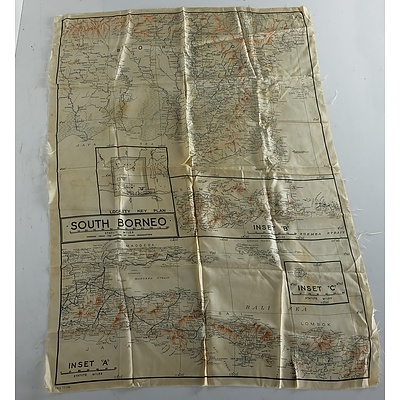 Kheng-Wah Yong (Malaysian 1945 - ) Batik Painting in Teak Frame, and Silk Map