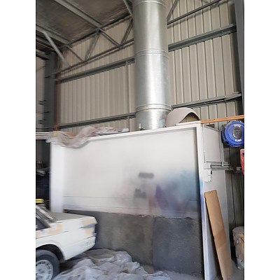 Panda Paint Booth, Pulford Commercial Air Compressor, 2 x Extraction Bays