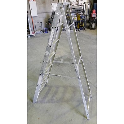 Oldfield's and Baileys 2.1 Meter Aluminium Ladders - Lot of Two