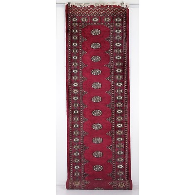 Cadry's Hand Knotted Wool Pile Bokhara Runner