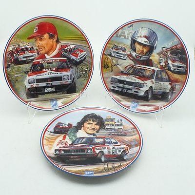 Three Limited Edition Bradford Exchange Peter Brock Plates, including Two Mountains Conquered, Birth of the Legend and More