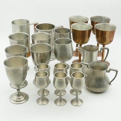 Large Group of Pewter, Including Selangor Pewter 
