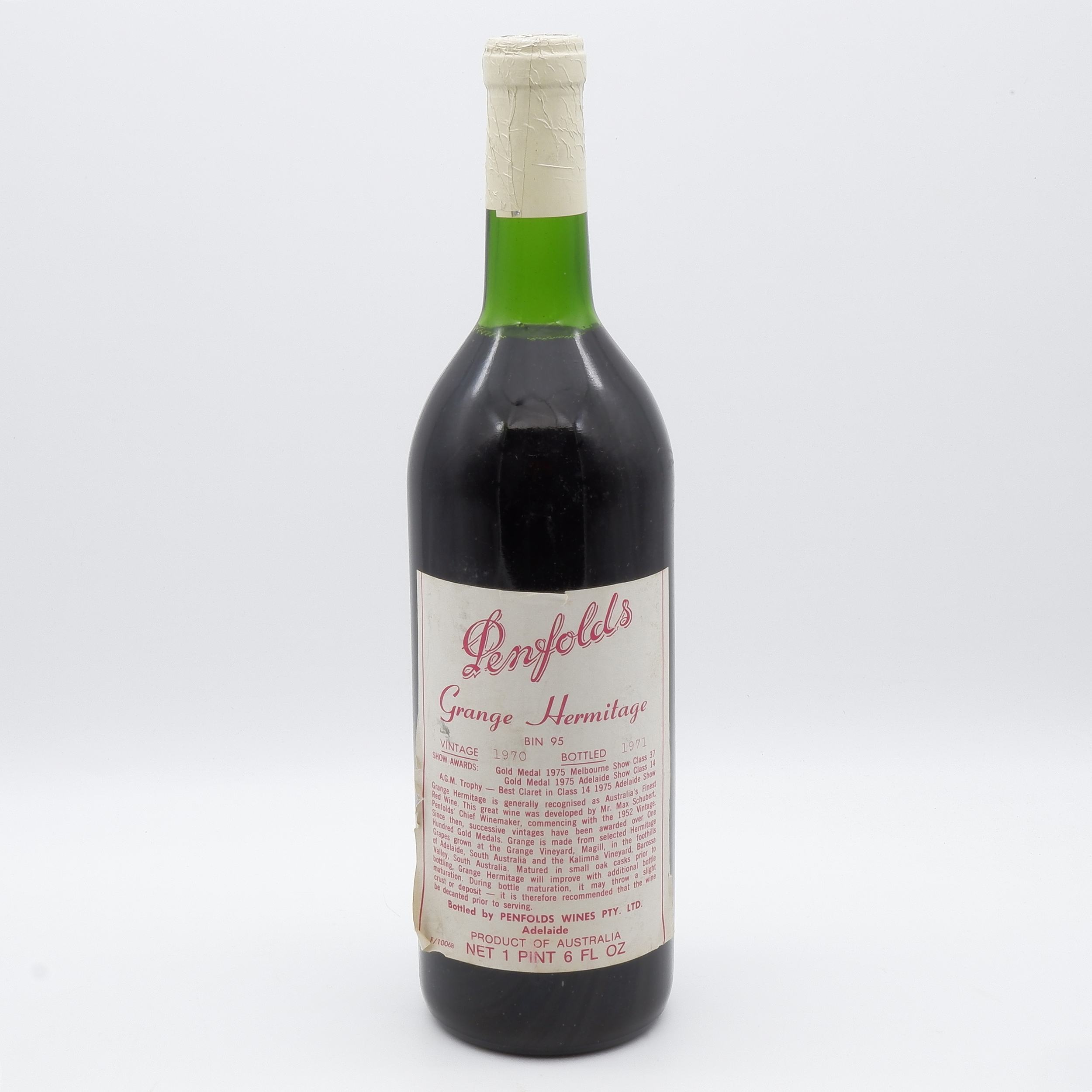 Penfolds Vintage 1970 Grange Hermitage - Lot 1042762 | ALLBIDS