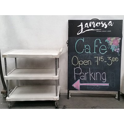 Rubbermaid Trolley & Cafe Sign