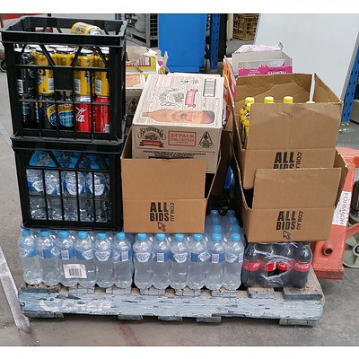 Assorted Soft Beverages - Pallet Lot over 650 individual items