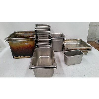 Stainless Steel Food Buffet Pots - Box  Lot of 19