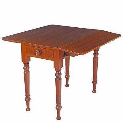Australian Cedar Pembroke Table with Single Drawer Circa 1900