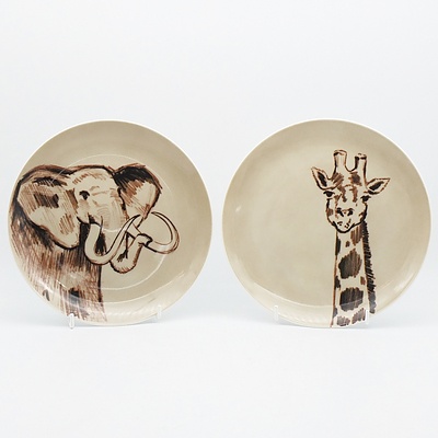 Two Fitz and Floyd Animal Plates