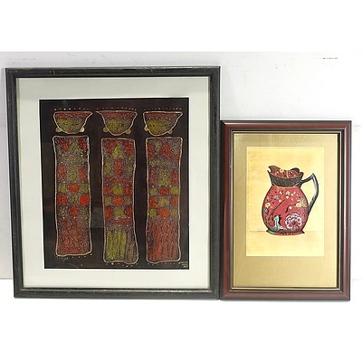 Balinese Oil Painting, Mirror Stemmed Table Lamps and More