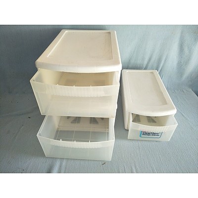 Clear View Stackable Storage Drawers (Qty: 3)