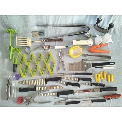 Kitchen Knives, Utensils And Bbq Tools Including Wiltshire