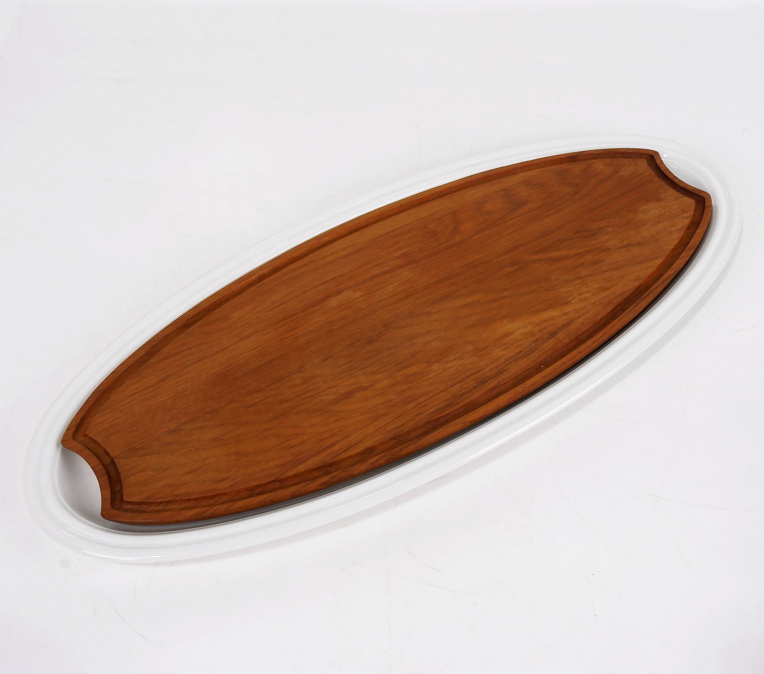 'Rosthenal Studio-Line Serving Tray with Wooden Cutting Board'